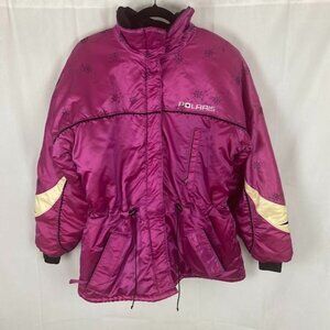 Polaris Vintage Snowmobile ski‎ Jacket Pink Women's Medium